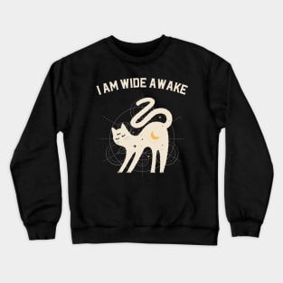 I Am Wide Awake Third Eye Cat Crewneck Sweatshirt